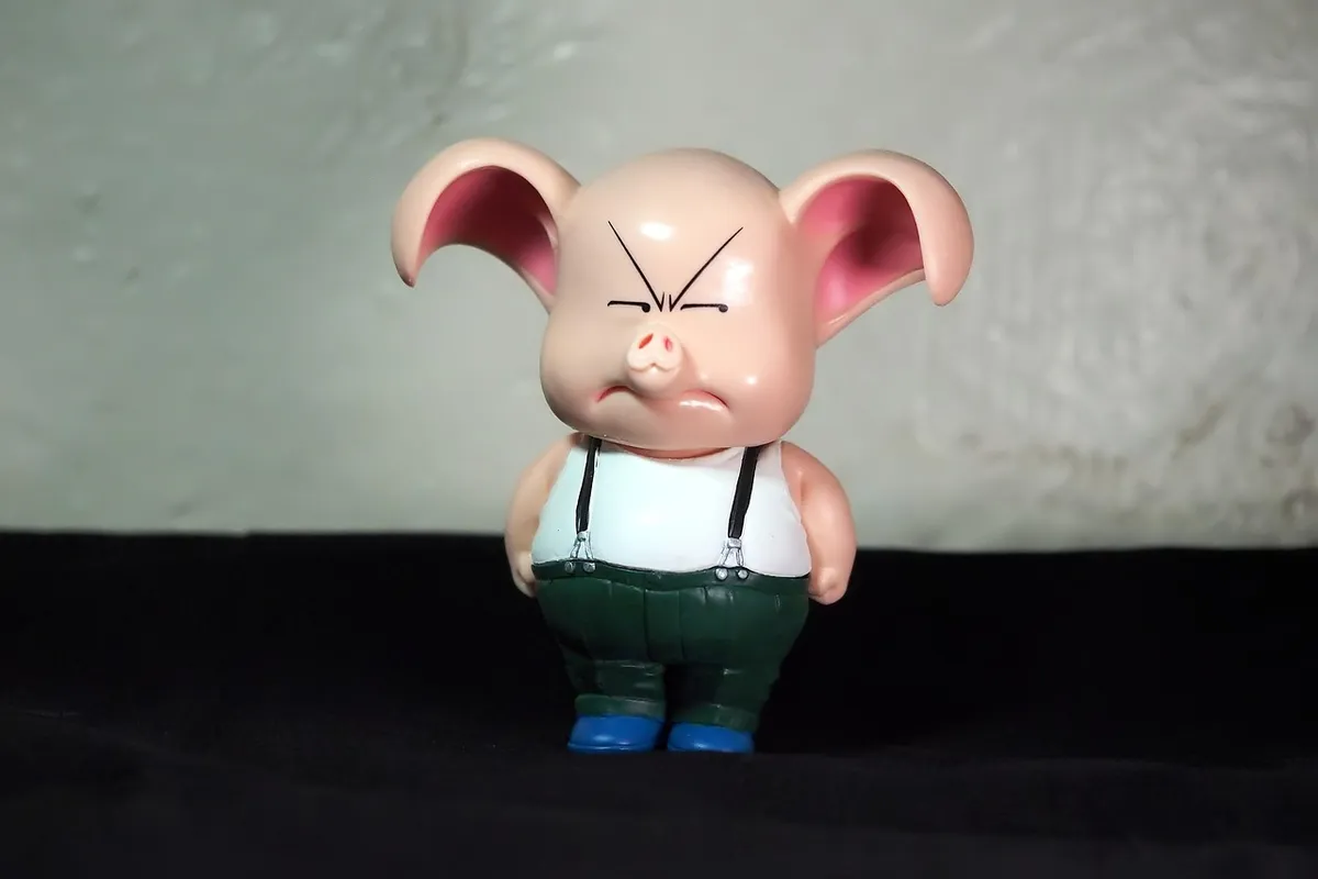young, male, pig, animal, domesticated, toy, figurine, plastic, pvc, painted, japanese, nature, anime, cartoon, television, tv, youtube, film, character, dragon